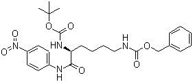 structure of CAS# 51078-31-0, (S)-[5-[(叔丁氧羰基)氨基]-6-[(4-硝基苯基)氨基]-6-氧代己基]氨基甲酸苯甲酯