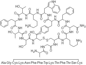 生长抑素分子结构 (CAS 51110-01-1)