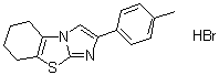 5,6,7,8-四氢-2-(4-甲基苯基)咪唑并[2,1-b]苯并噻唑氢溴酸盐分子结构 (CAS 511296-88-1)