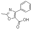 structure of CAS# 51143-21-6, 2-Methyl-4-phenyl-5-oxazolecarboxylic acid