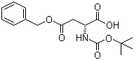 structure of CAS# 51186-58-4, Boc-D-aspartic acid 4-benzyl ester