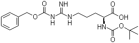 structure of CAS# 51219-18-2, N-叔丁氧羰基-N'-苄氧羰基-L-精氨酸