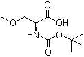 Boc-O-甲基-L-丝氨酸分子结构 (CAS 51293-47-1)