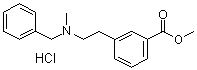 structure of CAS# 51352-87-5, 3-(2-Benzyl(methyl)aminoethyl)benzoic acid methyl ester hydrochloride