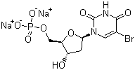 structure of CAS# 51432-32-7, 5-Bromo-2'-deoxy-5'-uridylic acid disodium salt