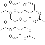 structure of CAS# 51450-24-9, 3,6-O-二乙酰基-4-O-(2,3,4,6-O-四乙酰基-beta-D-吡喃半乳糖基)-D-葡萄烯糖
