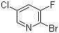 2-溴-3-氟-5-氯吡啶分子结构 (CAS 514797-97-8)