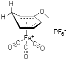 三羰基(eta5-2-甲氧基-2,4-环己二烯基)铁六氟磷酸盐分子结构 (CAS 51508-59-9)