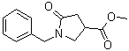 CAS # 51535-00-3, 1-Benzyl-5-oxopyrrolidine-3-carboxylic acid methyl ester, Methyl 1-benzyl-5-oxo-3-pyrrolidinecarboxylate, Methyl 5-oxo-1-(phenylmethyl)-3-pyrrolidinecarboxylate, NSC 176916