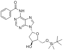structure of CAS# 51549-39-4, N6-苯甲酰基-5'-O-叔-丁基二甲基硅烷基-2'-脱氧腺苷