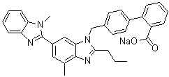 替米沙坦钠盐分子结构 (CAS 515815-47-1)