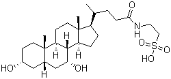 structure of CAS# 516-35-8, 牛磺鹅去氧胆酸