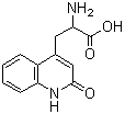 2-氨基-3-(1,2-二氢-2-氧代喹啉-4-基)丙酸分子结构 (CAS 5162-90-3)