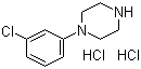 structure of CAS# 51639-49-7, 1-(3-氯苯基)哌嗪盐酸盐