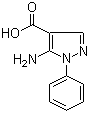 structure of CAS# 51649-80-0, 5-氨基-1-苯基吡唑-4-羧酸