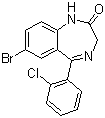 structure of CAS# 51753-57-2, 芬纳西泮