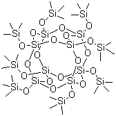 三甲基硅烷基笼形聚倍半硅氧烷分子结构 (CAS 51777-38-9)