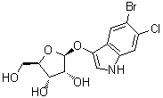 5-溴-6-氯-1H-吲哚-3-基 beta-D-呋喃核糖苷分子结构 (CAS 518033-34-6)