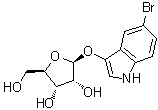 5-溴-1H-吲哚-3-基 beta-D-呋喃核糖苷分子结构 (CAS 518033-35-7)