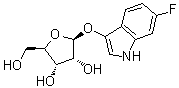 6-氟-1H-吲哚-3-基 beta-D-呋喃核糖苷分子结构 (CAS 518033-39-1)