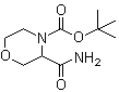 4-(叔丁氧羰基)吗啉-3-甲酰胺分子结构 (CAS 518047-39-7)