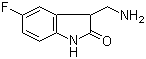 3-(氨甲基)-5-氟-1,3-二氢-2H-吲哚-2-酮分子结构 (CAS 518066-41-6)