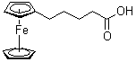 delta-二茂铁戊酸分子结构 (CAS 51812-72-7)