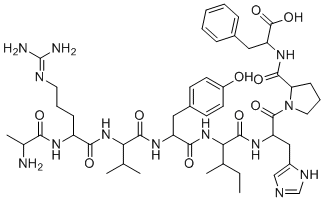 血管紧张素1/2+A(2-8)乙酸酯分子结构 (CAS 51833-76-2)