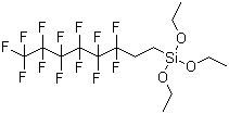 1H,1H,2H,2H-全氟辛基三乙氧基硅烷分子结构 (CAS 51851-37-7)