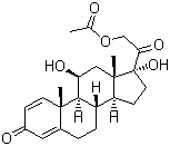 structure of CAS# 52-21-1, 醋酸泼尼松龙
