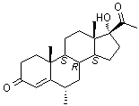 structure of CAS# 520-85-4, 甲羟孕酮