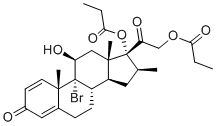 CAS # 52092-14-5, Beclometasone Dipropionate EP Impurity D, [2-[(8S,9R,10S,11S,13S,14S,16S,17R)-9-bromo-11-hydroxy-10,13,16-trimethyl-3-oxo-17-propanoyloxy-6,7,8,11,12,14,15,16-octahydrocyclopenta[a]phenanthren-17-yl]-2-oxoethyl] propanoate