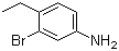 CAS # 52121-36-5, 3-Bromo-4-ethylaniline, 3-Bromo-4-ethylphenylamine, 3-Bromo-4-ethylbenzenamine