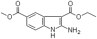 2-氨基-1H-吲哚-3,5-二羧酸 3-乙酯 5-甲酯分子结构 (CAS 521286-73-7)