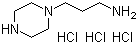 N-(3-氨基丙基)哌嗪三盐酸盐分子结构 (CAS 52198-67-1)