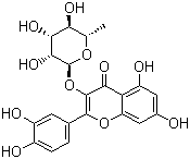 槲皮苷分子结构 (CAS 522-12-3)
