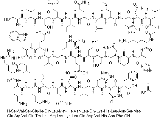 structure of CAS# 52232-67-4, Teriparatide acetate