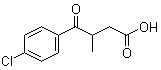 structure of CAS# 52240-25-2, 4-(4-氯苯基)-3-甲基-4-氧代丁酸