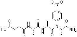 N-(3-Carboxy-1-oxopropyl)-L-alanyl-L-alanyl-N-(4-nitrophenyl)-L-alaninamide molecular structure (CAS 52299-14-6)