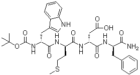 CAS 登录号：5235-22-3, N-(叔丁氧羰基)-D-色氨酰-D-蛋氨酰-D-天冬氨酰-D-苯丙氨酰胺
