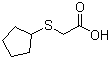 (环戊硫基)乙酸分子结构 (CAS 52363-14-1)