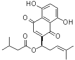 异戊酰紫草素分子结构 (CAS 52387-14-1)