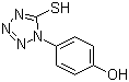 structure of CAS# 52431-78-4, 1-(4-Hydroxyphenyl)-1H-tetrazole-5-thiol