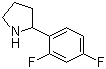 structure of CAS# 524674-05-3, 2-(2,4-二氟苯基)吡咯烷