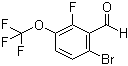 structure of CAS# 524674-70-2, 6-溴-2-氟-3-(三氟甲氧基)苯甲醛