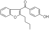 2-丁基-3-(4-羟基苯甲酰基)苯并呋喃分子结构 (CAS 52490-15-0)