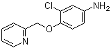 3-氯-4-[(吡啶-2-基)甲氧基]苯胺分子结构 (CAS 524955-09-7)