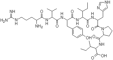 CAS 登录号：52498-25-6, 精氨酰-缬氨酰-酪氨酰-异亮氨酰-组氨酰-脯氨酰-异亮氨酸