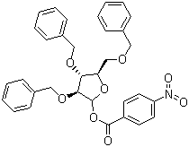 structure of CAS# 52522-49-3, 1-对硝基苯甲酸-2,3,5-三苄氧基-D-阿拉伯呋喃糖苷