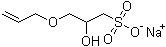 3-烯丙氧基-2-羟基-1-丙烷磺酸钠分子结构 (CAS 52556-42-0)